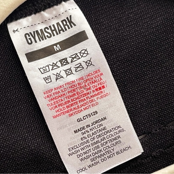 Gymshark Glow Long Sleeve Seamless Crop Top Black Women’s Activewear Size M - Picture 7 of 7